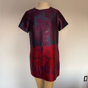 Cynthia Rowley Purple and Red Mini Dress. Ptp 17”